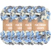 image:imageJubileeYarn Fun Finger Loops Yarn Pink Brown White 100gSkein 4 Skeins  Jumbo Polyester Team Spirit031 Multicolor Grey Light Blue