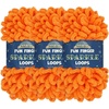 image:imageJubileeYarn Fun Finger Sparkle Loops Yarn  100gskein Polyester Jumbo Loop Yarn  Hypnos  2 Skeins1359 Orange Peel