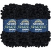 image:imageJubileeYarn Fun Finger Sparkle Loops Yarn  Polyester Jumbo Loop Yarn  100gSkein  Rose Dawn  2 Skeins015 Black