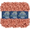 image:imageJubileeYarn Fun Finger Sparkle Loops Yarn  Polyester Jumbo Loop Yarn  100gSkein  Rose Dawn  2 Skeins1522 Rose Dawn