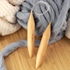 image:imageJubileeYarn Jumbo Bamboo Circular Knitting Needle Sets  US 85 35mmCarbonized Brown