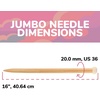 image:imageJubileeYarn Jumbo Bamboo Knitting Needles  3 Pair Deluxe Set  15mm 20mm 25mmNatural