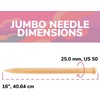 image:imageJubileeYarn Jumbo Bamboo Knitting Needles  3 Pair Deluxe Set  15mm 20mm 25mmNatural