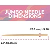 image:imageJubileeYarn Jumbo Bamboo Knitting Needles  3 Pair Deluxe Set  15mm 20mm 25mmNatural