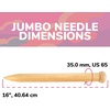 image:imageJubileeYarn Jumbo Birch Knitting Needles  US 65 30mm  16 Long  1 PairNatural
