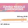 image:imageJubileeYarn Jumbo Birch Knitting Needles  US 65 30mm  16 Long  1 PairNatural