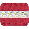 image:imageJubileeYarn Lacery Chunky Cotton Yarn Light Buttercream 4 Skeins  100gSkein008 Rosy Blush
