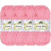 image:imageJubileeYarn Lacery Chunky Cotton Yarn Light Buttercream 4 Skeins  100gSkein103 Marina Pink