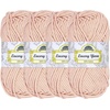 image:imageJubileeYarn Lacery Chunky Cotton Yarn Light Buttercream 4 Skeins  100gSkein104 Blushed Peach