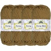 image:imageJubileeYarn Lacery Chunky Cotton Yarn Light Buttercream 4 Skeins  100gSkein210 Chestnut Brown
