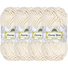 image:imageJubileeYarn Lacery Chunky Cotton Yarn Light Buttercream 4 Skeins  100gSkein403 Moon Beam