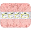 image:imageJubileeYarn Lacery Chunky Cotton Yarn Light Buttercream 4 Skeins  100gSkein501 Peach