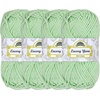 image:imageJubileeYarn Lacery Chunky Cotton Yarn Light Buttercream 4 Skeins  100gSkein503 Green Mint