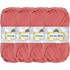 image:imageJubileeYarn Lacery Chunky Cotton Yarn Light Buttercream 4 Skeins  100gSkein505 Soft Red