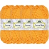 image:imageJubileeYarn Lacery Chunky Cotton Yarn Light Buttercream 4 Skeins  100gSkein509 Bright Orange