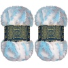 image:imageJubileeYarn Luxe Fluff Yarn  100gSkein Chunky Polyester Faux Fur  Heron  2 Skeins10 Heron