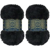 image:imageJubileeYarn Luxe Fluff Yarn  100gSkein Chunky Polyester Faux Fur  Heron  2 Skeins101 Black