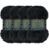 image:imageJubileeYarn Luxe Fluff Yarn  100gSkein Chunky Polyester Faux Fur  Heron  2 Skeins101 Black