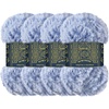 image:imageJubileeYarn Luxe Fluff Yarn  100gSkein Chunky Polyester Faux Fur  Heron  2 Skeins13 Kingfisher