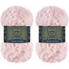 image:imageJubileeYarn Luxe Fluff Yarn  100gSkein Chunky Polyester Faux Fur  Heron  2 Skeins17 Crane