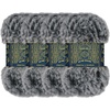 image:imageJubileeYarn Luxe Fluff Yarn  100gSkein Chunky Polyester Faux Fur  Heron  2 Skeins81 Black and White