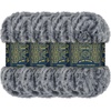 image:imageJubileeYarn Luxe Fluff Yarn  100gSkein Chunky Polyester Faux Fur  Heron  2 Skeins83 Ash Grey