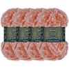 image:imageJubileeYarn Luxe Fluff Yarn  100gSkein Chunky Polyester Faux Fur  Heron  2 Skeins84 Red and White