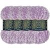 image:imageJubileeYarn Luxe Fluff Yarn  100gSkein Chunky Polyester Faux Fur  Heron  2 Skeins86 Lavender and White