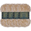 image:imageJubileeYarn Luxe Fluff Yarn  100gSkein Chunky Polyester Faux Fur  Heron  2 Skeins88 Light Brown and White