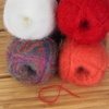 image:imageJubileeYarn Mohair Elixir Yarn  50gSkein Baby Wool Blend  Cherubs Cup  2 SkeinsShades of Red