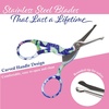 image:imageJubileeYarn Pointed Tip Embroidery Craft Stainless Steel Stork Scissors  White  1 UnitSmall Stork Blue
