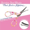 image:imageJubileeYarn Pointed Tip Embroidery Craft Stainless Steel Stork Scissors  White  1 UnitSmall Stork Pink