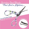 image:imageJubileeYarn Pointed Tip Embroidery Craft Stainless Steel Stork Scissors  White  1 UnitSmall Stork Purple
