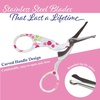 image:imageJubileeYarn Pointed Tip Embroidery Craft Stainless Steel Stork Scissors  White  1 UnitSmall Stork White
