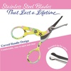 image:imageJubileeYarn Pointed Tip Embroidery Craft Stainless Steel Stork Scissors  White  1 UnitSmall Stork Yellow
