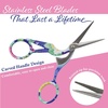 image:imageJubileeYarn Pointed Tip Embroidery Craft Stainless Steel Stork Scissors  White  1 UnitStork Blue