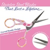 image:imageJubileeYarn Pointed Tip Embroidery Craft Stainless Steel Stork Scissors  White  1 UnitStork Pink