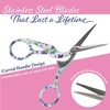 image:imageJubileeYarn Pointed Tip Embroidery Craft Stainless Steel Stork Scissors  White  1 UnitStork Purple