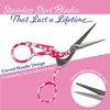image:imageJubileeYarn Pointed Tip Embroidery Craft Stainless Steel Stork Scissors  White  1 UnitStork Red