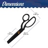 image:imageJubileeYarn Professional Grade Pinking Shears  95 Serrated Stainless Steel  Black amp Grey  1 Pair8 Black