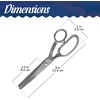 image:imageJubileeYarn Professional Grade Pinking Shears  95 Serrated Stainless Steel  Black amp Grey  1 Pair9 Silver