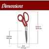 image:imageJubileeYarn Professional Stainless Steel Tailer Fabric Scissors  10 Silver  1 PairBrazil Style  8 Red
