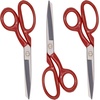 image:imageJubileeYarn Professional Stainless Steel Tailer Fabric Scissors  10 Silver  1 PairBrazil Style  8 Red