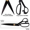 image:imageJubileeYarn Professional Stainless Steel Tailer Fabric Scissors  10 Silver  1 PairCoated  9 Black
