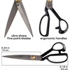 image:imageJubileeYarn Professional Stainless Steel Tailer Fabric Scissors  10 Silver  1 PairCoated  9 Silver