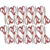 image:imageJubileeYarn Professional Stainless Steel Tailer Fabric Scissors  10 Silver  1 PairGrooved  8 Red
