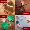 image:imageJubileeYarn Professional Stainless Steel Tailer Fabric Scissors  10 Silver  1 PairGrooved  8 Red