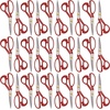image:imageJubileeYarn Professional Stainless Steel Tailer Fabric Scissors  10 Silver  1 PairGrooved  8 Red
