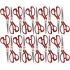image:imageJubileeYarn Professional Stainless Steel Tailer Fabric Scissors  10 Silver  1 PairGrooved  9 Red
