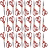 image:imageJubileeYarn Professional Stainless Steel Tailer Fabric Scissors  10 Silver  1 PairGrooved  9 Red